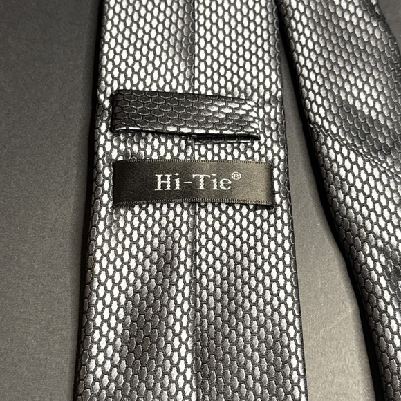 Hi-Tie Men's Tie - Dark Gray - Picture 5 of 6